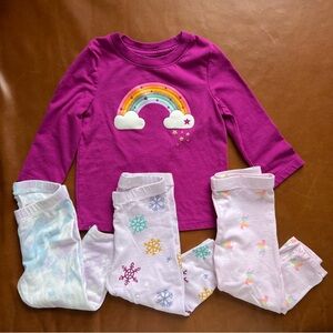 CAT & JACK Snowflakes, Unicorns & Rainbows Bundle, 18mo